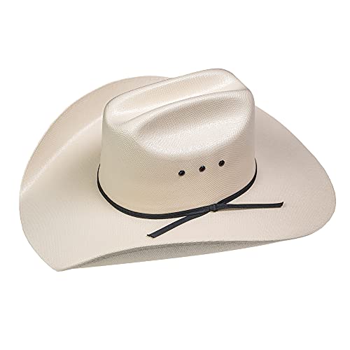 Lone Star Hats – Western Straw Cowboy Hut aus 100% Canvas mit schwarzem Hutband – fester Westernhut und Damen mit beidseitigen Lüftungslöchern – Original USA Strohhut (Größe 60 | Creme), B-LS-9CV von Lone Star Hats