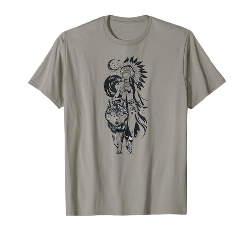 Lone Wolf Moon Howling Wolf Girl Wolves Howl Indian Native T-Shirt Lone Wolf Moon Howling Wolf Girl Wolves Howl Indian Native T-Shirt von Lone Wolf Howl Moon
