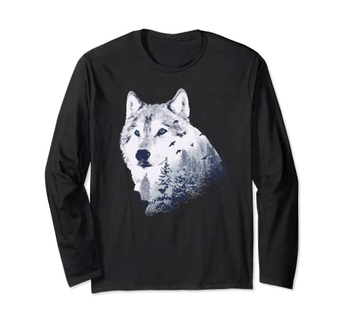 Einsamer Grauer Wolf Langarmshirt Wolf Damen Herren Wölfe Langarmshirt Einsamer Grauer Wolf Langarmshirt Wolf Damen Herren Wölfe Langarmshirt von Lone Wolf