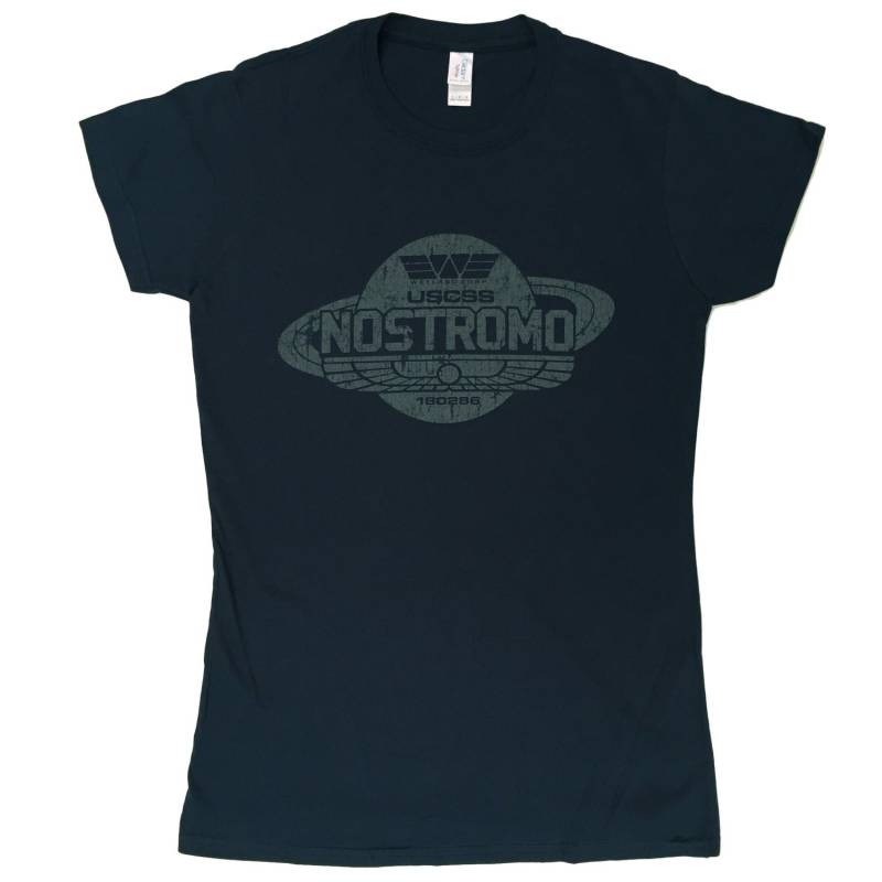Damen T-Shirt > Alien Inspiriert - Nostromo Distressed Design S 2xl von LonelyRedPlanet