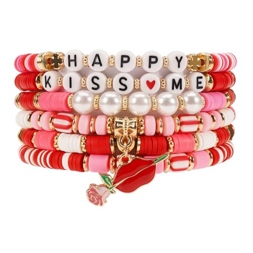 Perlen-Stretch-Armband-Set für Damen, stapelbares mehrlagiges Design, One Size, Glas Kunststoff, Kein Edelstein Perlen-Stretch-Armband-Set für Damen, stapelbares mehrlagiges Design, One Size, Glas Kunststoff, Kein Edelstein von Lonext