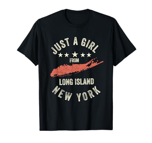 Long Island New York Souvenir Karte Frauen Mädchen Frau Mutter T-Shirt Long Island New York Souvenir Karte Frauen Mädchen Frau Mutter T-Shirt von Long Island NY Graphic NYC Tee