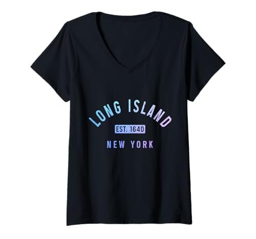 Damen Souvenirs von Long Island New York NY Pride T-Shirt mit V-Ausschnitt Damen Souvenirs von Long Island New York NY Pride T-Shirt mit V-Ausschnitt von Long Island New York - Apparel & Gifts