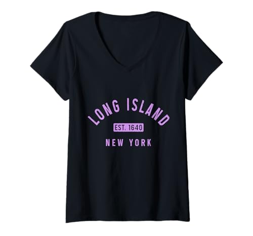 Damen Souvenirs von Long Island New York NY Pride T-Shirt mit V-Ausschnitt Damen Souvenirs von Long Island New York NY Pride T-Shirt mit V-Ausschnitt von Long Island New York - Apparel & Gifts
