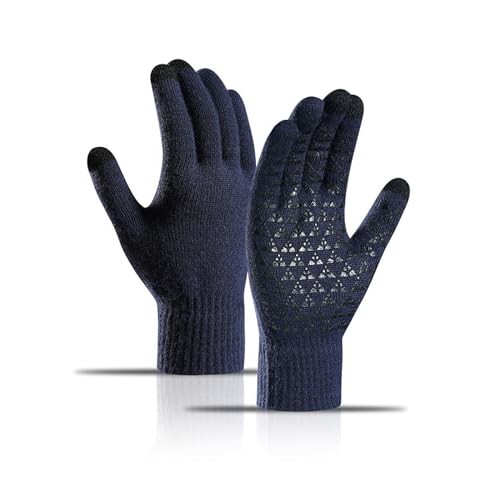 Long Keeper Handschuhe Winter Herren Damen - Thermo Handschuhe Touchscreen Winddichte Warme Handschuhe Gestrickt Elastisch Fäustlinge Outdoor, Antirutsch Griff von Long Keeper