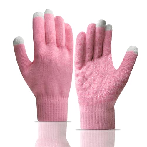 Long Keeper Handschuhe Winter Herren Damen - Thermo Handschuhe Touchscreen Winddichte Warme Handschuhe Gestrickt Elastisch Fäustlinge Outdoor, Antirutsch Griff von Long Keeper
