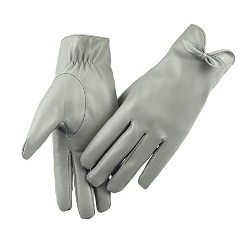 Long Keeper Lederhandschuhe Damen Winter - Touchscreen Handschuhe Damen Leder Winter Warm Warmfutter Elegant Winterhandschuhe Damen mit Fliege, Einheitsgröße Long Keeper Lederhandschuhe Damen Winter - Touchscreen Handschuhe Damen Leder Winter Warm Warmfutter Elegant Winterhandschuhe Damen mit Fliege, Einheitsgröße von Long Keeper