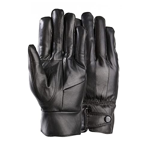 Long Keeper lederhandschuhe herren warme winter handschuhe Kunstleder motorradhandschuhe thermo Fäustlinge für herren von Long Keeper