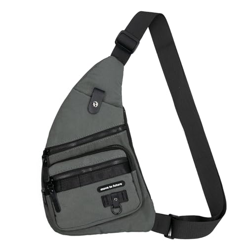 Long Keeper Leichte Schultertasche Sling Bag Brusttasche Herren Umhängetasche Anti-Diebstahl Klein Wasserfest Chest Crossbody Bag Schulter Rucksack Outdoor von Long Keeper