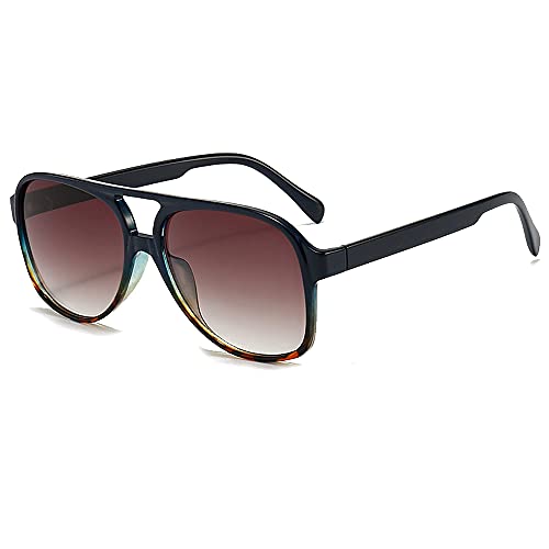 Long Keeper Vintage Sonnenbrille Polarisiert für Herren Damen Klassisch 70er Retro Sonnenbrille Pilotenbrille Groß mit UV400 Schutz von Long Keeper