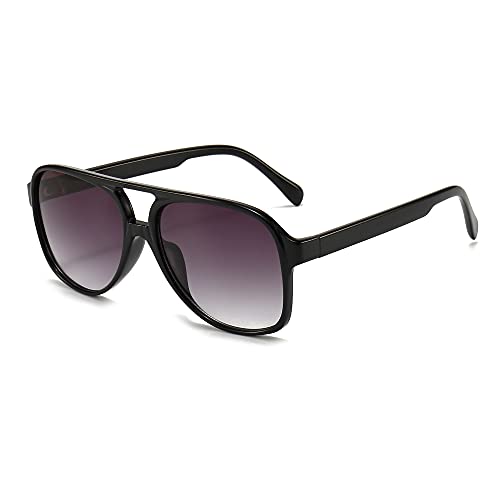 Long Keeper Vintage Sonnenbrille Polarisiert für Herren Damen Klassisch 70er Retro Sonnenbrille Pilotenbrille Groß mit UV400 Schutz von Long Keeper