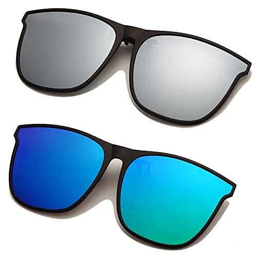 Long Keeper Polarisierte Sonnenbrille Clip für Brillenträger - Sonnenbrille Zum Aufstecken Polarisiert, Sonnenbrillen Aufsatz Brille Damen Herren von Long Keeper