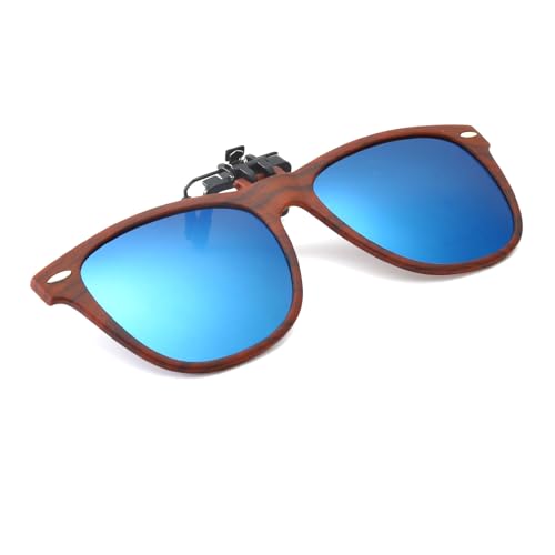 Long Keeper Polarisierte Sonnenbrille Clip für Brillenträger - Sonnenbrille Aufsatz Clip On Sonnenbrille für Damen Herren Sonnenbrille Zum Aufstecken Auf Brille, 54mm von Long Keeper