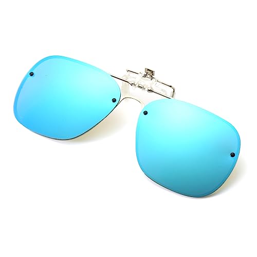 Long Keeper Polarisierte Sonnenbrille Clip für Brillenträger - Sonnenbrille Aufsatz Clip On Sonnenbrille für Damen Herren Sonnenbrille Zum Aufstecken Auf Brille, 56mm von Long Keeper