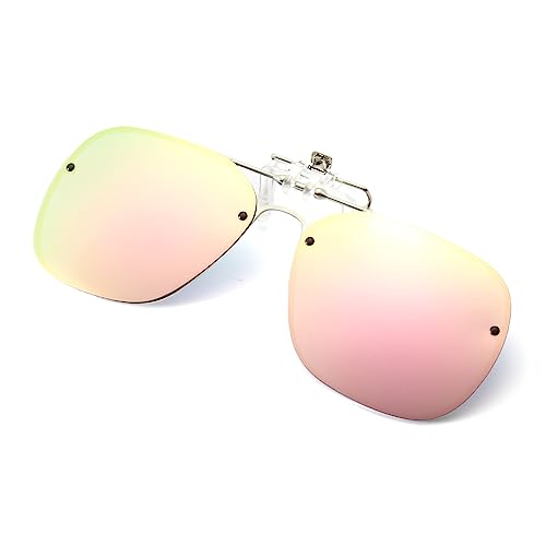 Long Keeper Polarisierte Sonnenbrille Clip für Brillenträger - Sonnenbrille Aufsatz Clip On Sonnenbrille für Damen Herren Sonnenbrille Zum Aufstecken Auf Brille, 56mm von Long Keeper