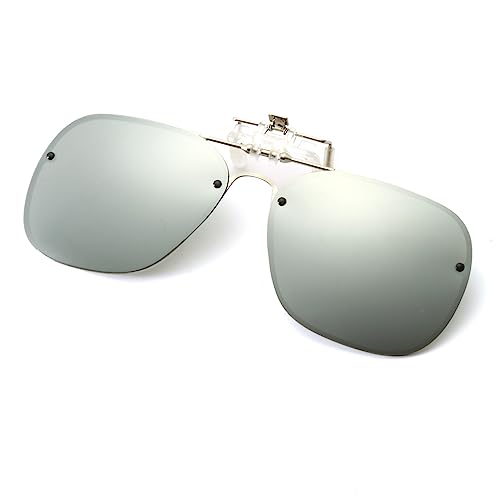 Long Keeper Polarisierte Sonnenbrille Clip für Brillenträger - Sonnenbrille Aufsatz Clip On Sonnenbrille für Damen Herren Sonnenbrille Zum Aufstecken Auf Brille, 56mm von Long Keeper