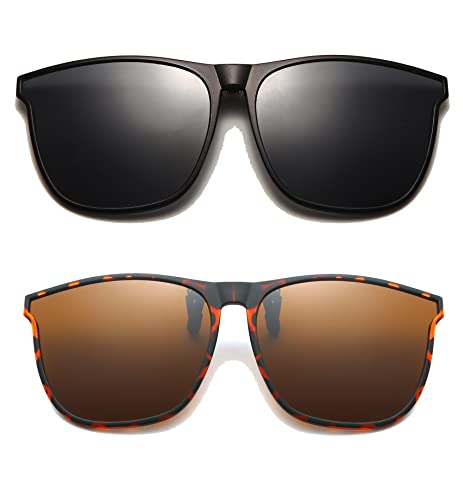 Long Keeper Polarisierte Sonnenbrille Clip für Brillenträger - Sonnenbrille Zum Aufstecken Polarisiert, Sonnenbrillen Aufsatz Brille Damen Herren von Long Keeper