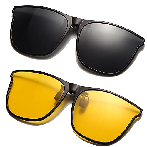 Long Keeper Polarisierte Sonnenbrille Clip für Brillenträger - Sonnenbrille Zum Aufstecken Polarisiert, Sonnenbrillen Aufsatz Brille Damen Herren von Long Keeper