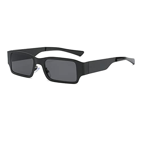 Long Keeper Sonnenbrille Vintage Retro Rechteckig Metallrahmen Brillen Damen Aesthetic Brille mit UV Schutz (Schwarz) Long Keeper Sonnenbrille Vintage Retro Rechteckig Metallrahmen Brillen Damen Aesthetic Brille mit UV Schutz (Schwarz) von Long Keeper