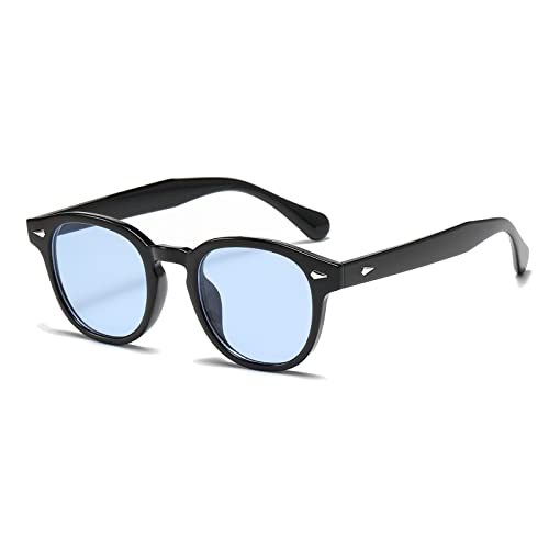 Long Keeper Retro Runde Sonnenbrille - Vintage Sonnenbrille Rund Herren Damen Klassische Unisex Stil Retro Johnny Depp Brille mit Uv400 Schutz von Long Keeper