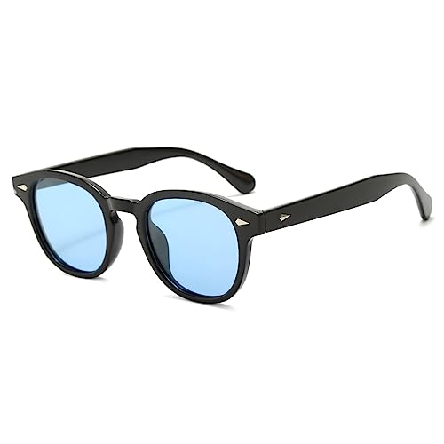 Long Keeper Retro Sonnenbrille Polarisiert Rund - Vintage Runde Sonnenbrille für Herren Damen Stil Retro Ovale Brille Johnny Depp Brille mit UV400 Schutz von Long Keeper