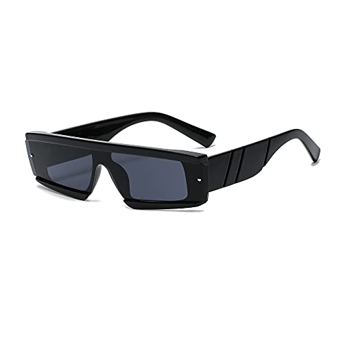 Long Keeper Sonnenbrille - Futuristische Cyberpunk-Style-Brille Rechteckige Linse UV-Schutz Rechteckige Sonnenbrille Damen Herren von Long Keeper