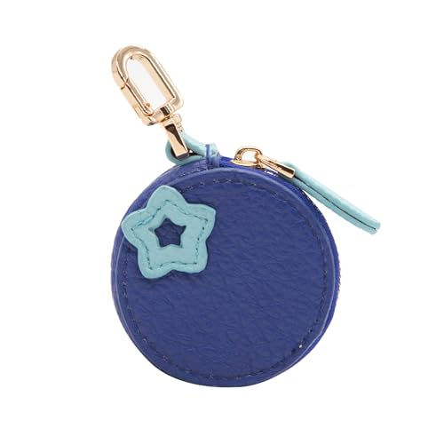 Long Keeper Schlüsselanhänger mit Obstanhänger, Münzbörse für Damen, niedliches Erdbeer-Zitronenform, PU-Leder, Mini-Tasche mit Reißverschluss, Blaubeer, Niedlich Long Keeper Schlüsselanhänger mit Obstanhänger, Münzbörse für Damen, niedliches Erdbeer-Zitronenform, PU-Leder, Mini-Tasche mit Reißverschluss, Blaubeer, Niedlich von Long Keeper