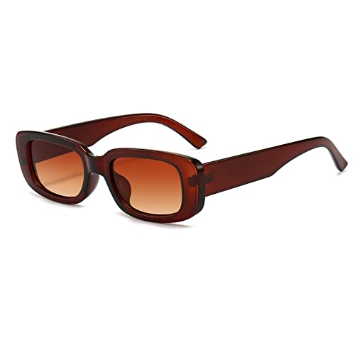 Long Keeper Sonnenbrille Damen Polarisiert - Rechteckige Sonnenbrille Vintage Polarisierte Sonnenbrille Eckig Retro Brille für Damen Herren von Long Keeper