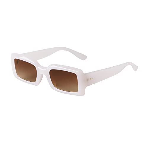 Long Keeper Sonnenbrille Damen Vintage - Retro Sonnenbrille Rechteckig Sunglasses Woman UV400 Quadratischem Rahmen Retro Brille für Damen Herren von Long Keeper