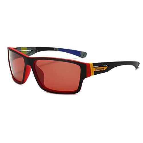 Long Keeper Sonnenbrille Herren Polarisierte Sportbrille Fahrradbrille Damen mit UV 400 Schutz, zum Fahren Radfahren Golf Fischen Laufen von Long Keeper