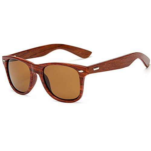 Long Keeper Sonnenbrille Herren polarisiert - Classic holz sonnenbrille für Herren Damen polarisierte sonnenbrille holzwurm mit UV400-Schutz von Long Keeper