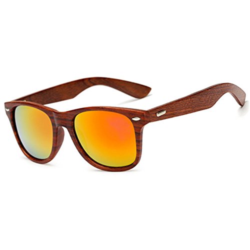 Long Keeper Sonnenbrille Herren polarisiert - Classic holz sonnenbrille für Herren Damen polarisierte sonnenbrille holzwurm mit UV400-Schutz von Long Keeper