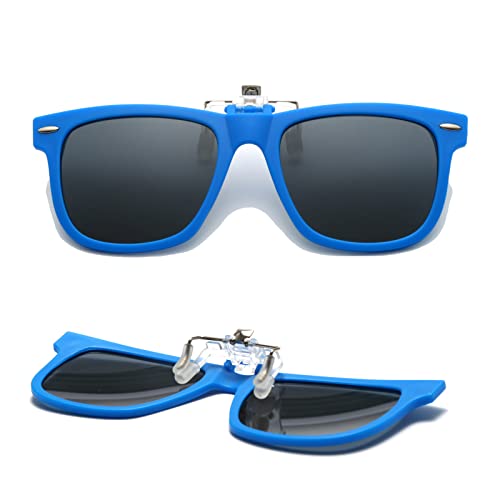 Long Keeper Sonnenbrillen Aufsatz Brille Polarisiert - Kinder Sonnenbrillen Clip Kinderbrille für Brille, Brillenträger, mit UV Schutz für Jungen Mädchen von Long Keeper