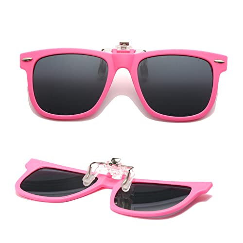 Long Keeper Sonnenbrillen Aufsatz Brille Polarisiert - Kinder Sonnenbrillen Clip Kinderbrille für Brille, Brillenträger, mit UV Schutz für Jungen Mädchen von Long Keeper