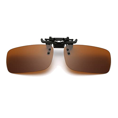 Long Keeper Sonnenbrillen Clip Polarisiert - Randlose Sonnenbrillen Aufsatz Brille, Polarisierte Flip Up Clip On Sonnenbrille Aufsatz für Brille Damen Herren von Long Keeper