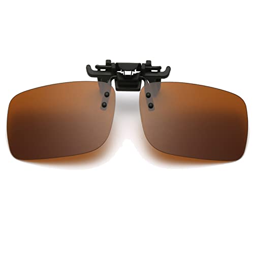 Long Keeper Sonnenbrillen Clip Polarisiert - Randlose Sonnenbrillen Aufsatz Brille, Polarisierte Flip Up Clip On Sonnenbrille Aufsatz für Brille Damen Herren von Long Keeper