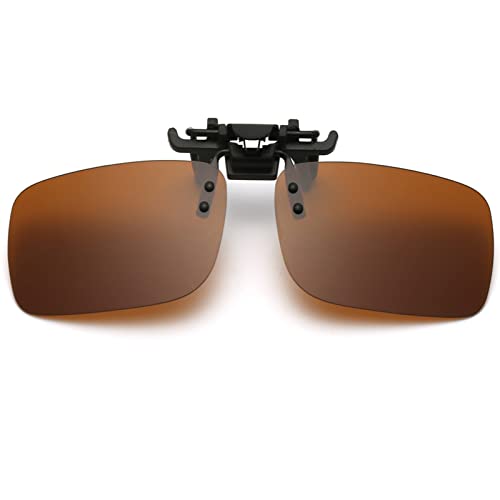 Long Keeper Sonnenbrillen Clip Polarisiert - Randlose Sonnenbrillen Aufsatz Brille, Polarisierte Flip Up Clip On Sonnenbrille Aufsatz für Brille Damen Herren von Long Keeper