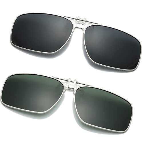 Long Keeper Sonnenbrillen Clip Polarisiert - Sonnenbrillen Aufsatz Brille, polarisierte Clip On sonnenbrille aufsatz für brillenträger Damen Herren von Long Keeper