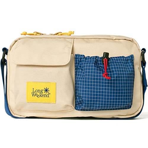 Long Weekend Santa Fe Shoulder Bag – Wetterfeste Crossbody-Reisetasche für 35mm-Filmkameras, Essentials und den täglichen Einsatz (Creme Multicolor) von Long Weekend