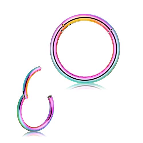 Longbeauty 1.2mm Helix Piercing 316L Edelstahl Damen Herren Septum Clicker Segmentring Nasenpiercing Nasenring Lippenring Tragus Knorpel Ringe Bunt Durchmesser 8mm Longbeauty 1.2mm Helix Piercing 316L Edelstahl Damen Herren Septum Clicker Segmentring Nasenpiercing Nasenring Lippenring Tragus Knorpel Ringe Bunt Durchmesser 8mm von Longbeauty