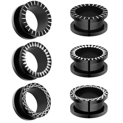 Longbeauty 316L Edelstahl Ohr Tunnels Set Flesh Ohr Gauges Double Flared Stretching Schraub Klassisch Ear Expanders Damen Herren, Stil G, 10MM Longbeauty 316L Edelstahl Ohr Tunnels Set Flesh Ohr Gauges Double Flared Stretching Schraub Klassisch Ear Expanders Damen Herren, Stil G, 10MM von Longbeauty