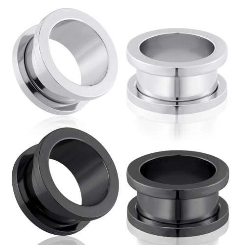 Longbeauty 316L Edelstahl Ohr Tunnels Set Flesh Ohr Gauges Double Flared Stretching Schraub Klassisch Ear Expanders Damen Herren, Stil H, 6MM Longbeauty 316L Edelstahl Ohr Tunnels Set Flesh Ohr Gauges Double Flared Stretching Schraub Klassisch Ear Expanders Damen Herren, Stil H, 6MM von Longbeauty