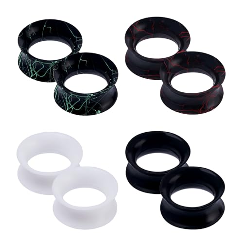 Longbeauty 4 Paar Weich Silikon Tunnel Plugs Set Ohr Gauges Dehnungsset Ohrpiercing Schmuck für Damen Herren, 12mm Longbeauty 4 Paar Weich Silikon Tunnel Plugs Set Ohr Gauges Dehnungsset Ohrpiercing Schmuck für Damen Herren, 12mm von Longbeauty
