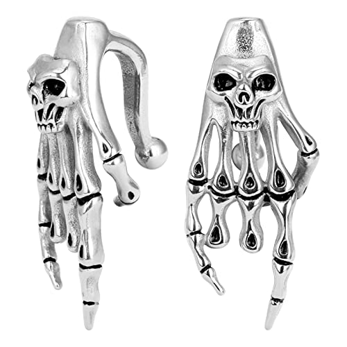 Longbeauty Skelett Finger Ohrringe Piercing Plugs Silber 5mm Ohr Schmuck Longbeauty Skelett Finger Ohrringe Piercing Plugs Silber 5mm Ohr Schmuck von Longbeauty