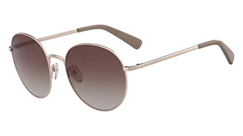 Longchamp Unisex LO101S Sunglasses, 771 Rose Gold/Nude, 56 von Longchamp