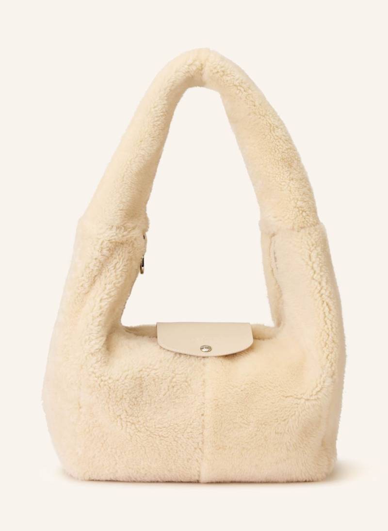 Longchamp Schultertasche Aus Teddyfell weiss Longchamp Schultertasche Aus Teddyfell weiss von Longchamp