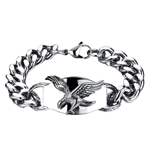 Adler Armband für Herren, Adler Armband Kubanische Kette Adler Armband Wikinger Adler Armband Punk Adler Armband mit Armband von Longcreek