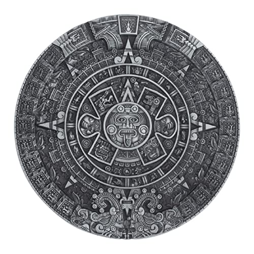 Gürtelschnalle Aztekischer Kalender für Männer Gürtelschnalle Indischer Maya Aztekischer Kalender Gürtelschnalle Runde Gürtelschnalle Aztekischer Kalender Vintage Gürtelschnalle Western Cowboy von Longcreek