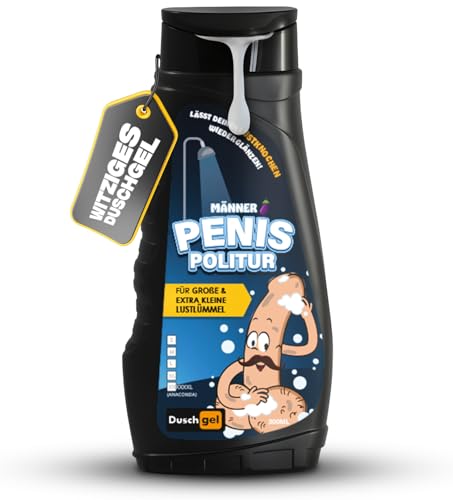 Penis Politur Duschgel – Lustiges Männer Duschgel & Shampoo für Körper, Haar | Witziges Geschenk für Männer | Scherzartikel zum Geburtstag | Spaß Männershampoo | Männerpflege Gag von Longfair
