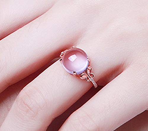 Longfu Modeschmuck 18 Karat Rotgold gefüllter rosa Opal künstlicher Diamant CZ Kristall Schmetterling verstellbar offener Ring Longfu Modeschmuck 18 Karat Rotgold gefüllter rosa Opal künstlicher Diamant CZ Kristall Schmetterling verstellbar offener Ring von Longfu